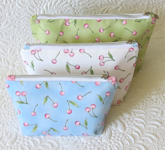 Double zippered pouch pattern