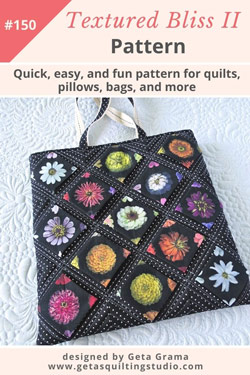 Folded Fabric Quilt Pattern L M Geta S Quilting Studio