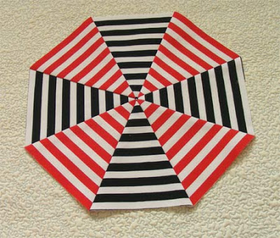 Octagon from striped fabric