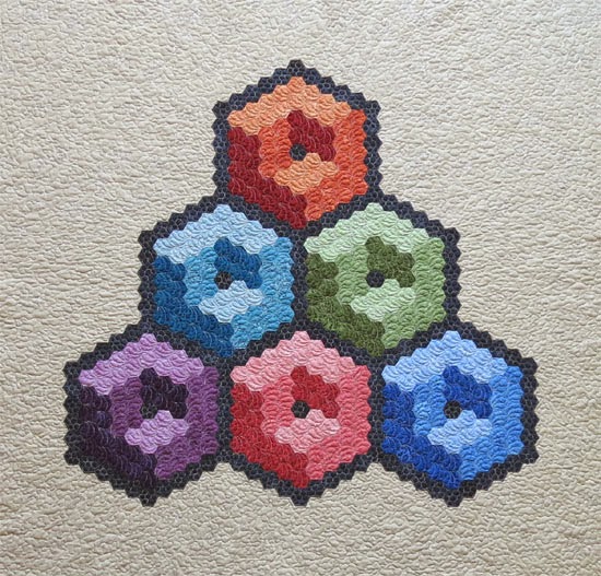 hexagon cube quilt