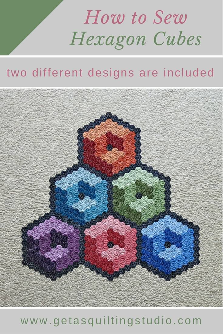 How to sew hexagon cubes quilts 