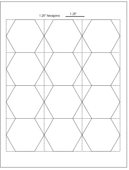 Printable Hexagon Templates For English Paper Piecing Free Printable
