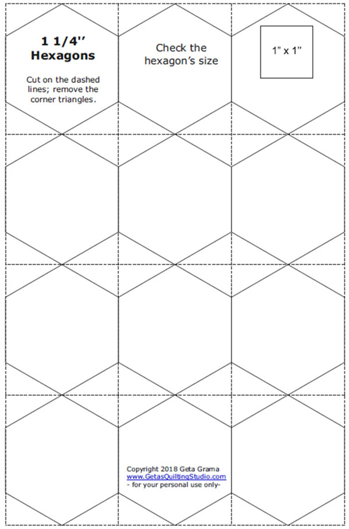 Quick And Easy Way To Cut Hexagon Templates For English Paper Piecing Geta S Quilting Studio