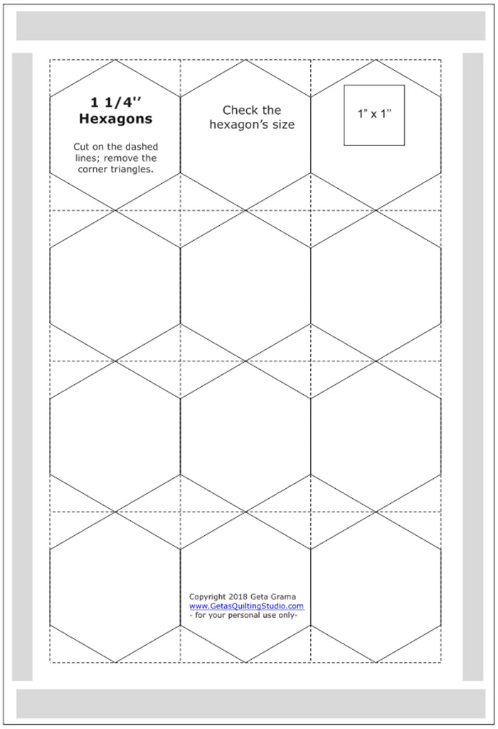 Quick And Easy Way To Cut Hexagon Templates For English Paper Piecing Geta S Quilting Studio