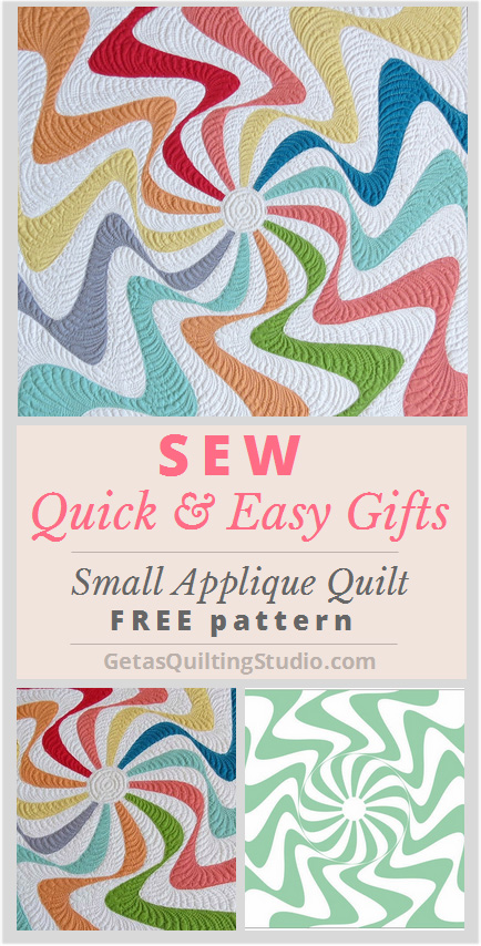 Free Swirl Quilt Pattern- design in 3 sizes
