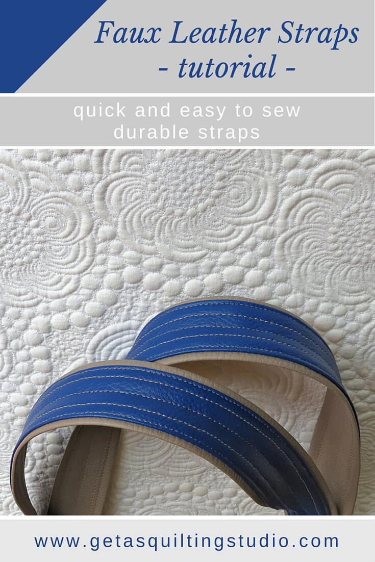 Sew faux leather straps- tutorial