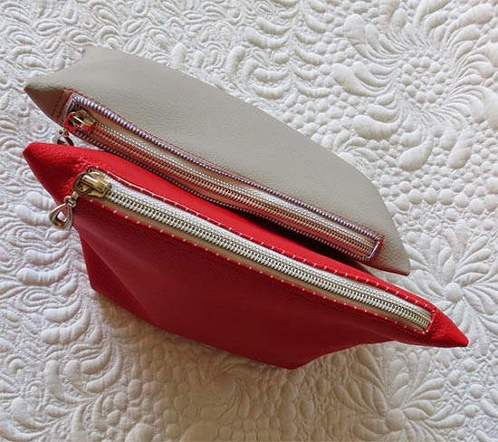  faux leather pouches