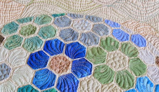 multicolor free motion quilting