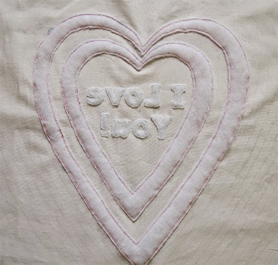 Valentine's Day Quilted Pillow