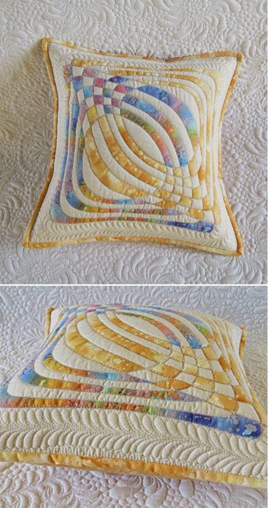Raw edge applique- pillow