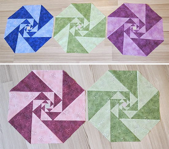 Two Color Patchwork Quilt Blocks