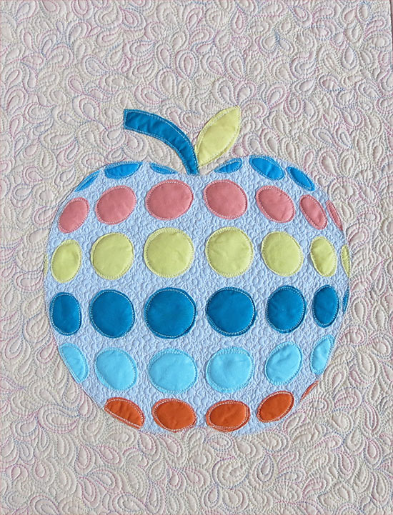 raw edge applique apple quilt pattern