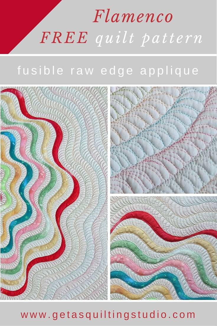 Free Quilt Pattern- quick and easy raw edge applique quilt pattern