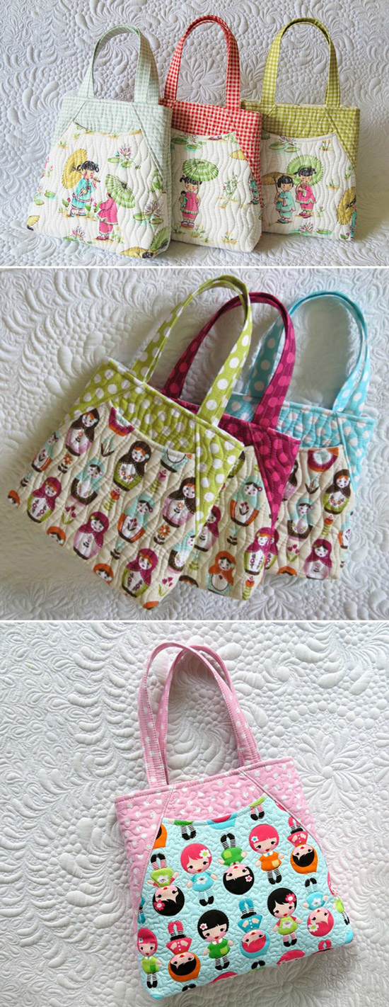 Tote bag pattern-3 sizes included