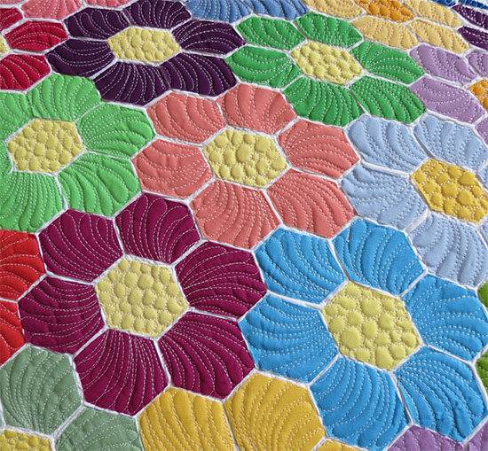 modern grandmothers flower garden applique quilt pattern