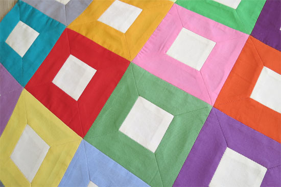 Optical illusion English paper pieced quilt pattern