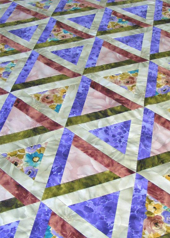 Triangle patchwork quilt patternsew equilateral triangles.