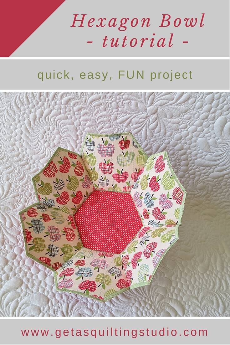 Hexagon bowl tutorial- easy project, great for fabric and interfacing scraps.