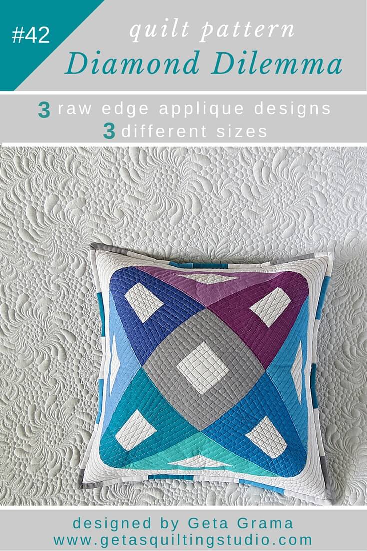 applique quilted pattern pillow