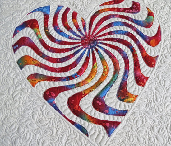 applique heart quilt pattern