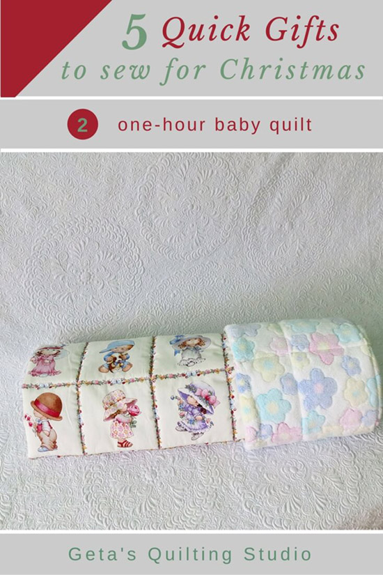 One hour baby quilt tutorial.