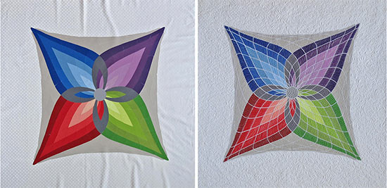 Wall hanging applique quilt pattern