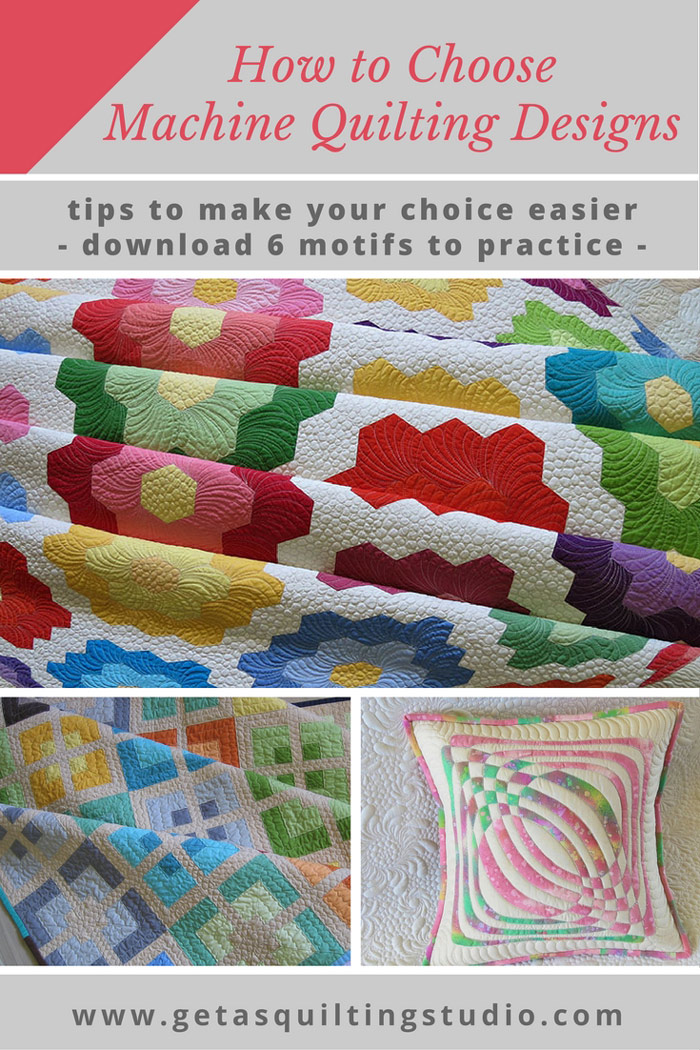 Not sure what to quilt on your favorite quilt top? Click through and learn a few tips that will make your choice easier; download 6 quilting motifs and start practice now!