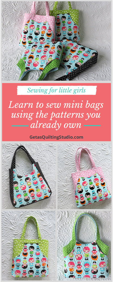 Learn to sew mini bags using the bag patterns you already own.