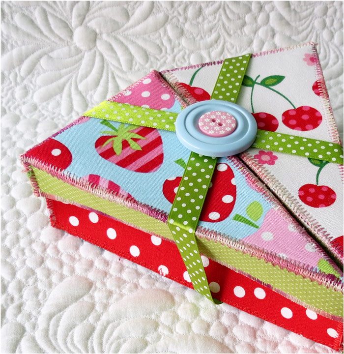 Fabric Gift Boxes 12 Slice Cake Geta's Quilting Studio