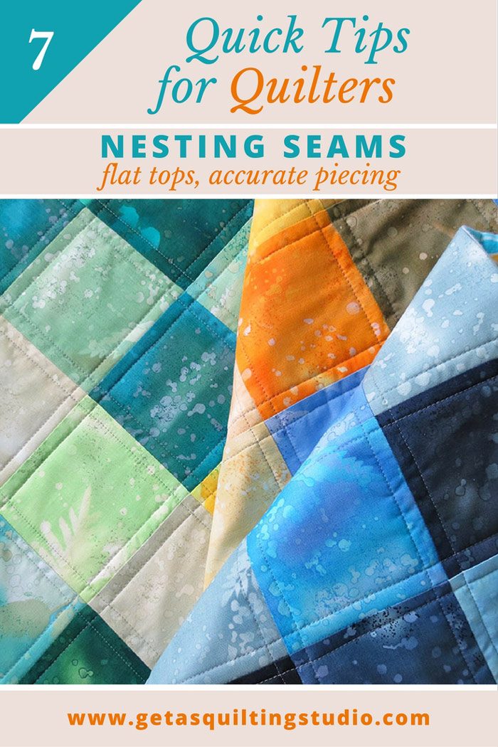 Nesting seams - how to achieve flat quilt tops and accurate piecing