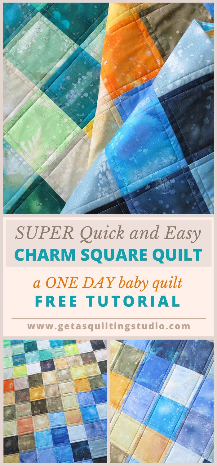 Quick and easy charm square quilt tutorial