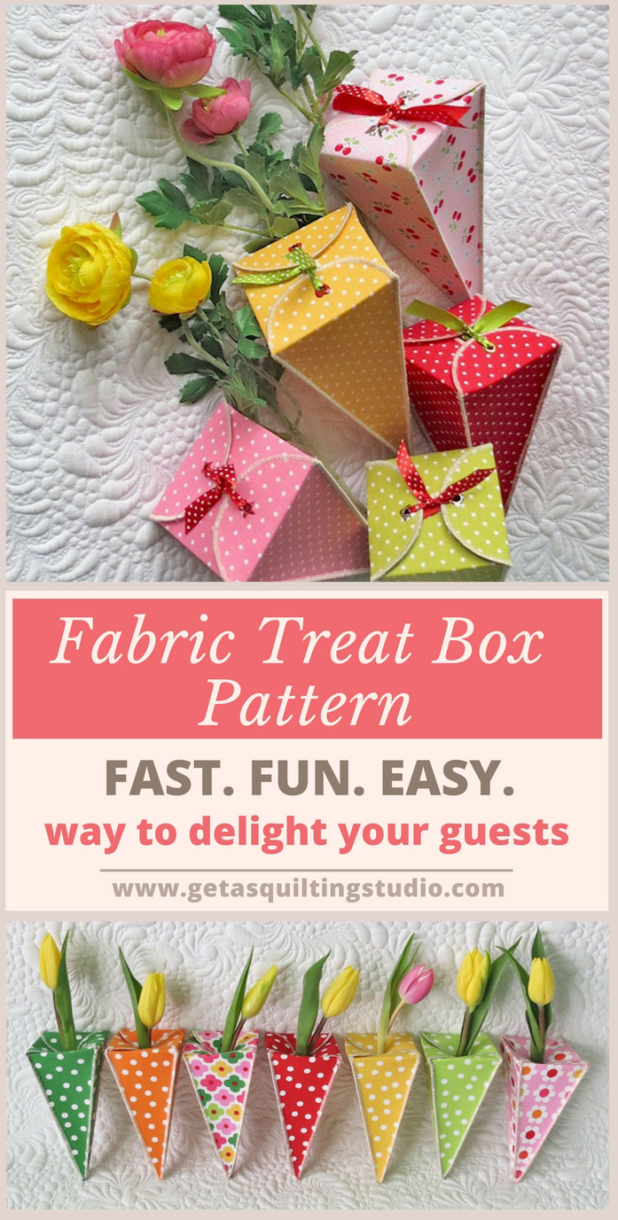 Fabric treat boxes pattern- surprise your loved ones with a charming gift