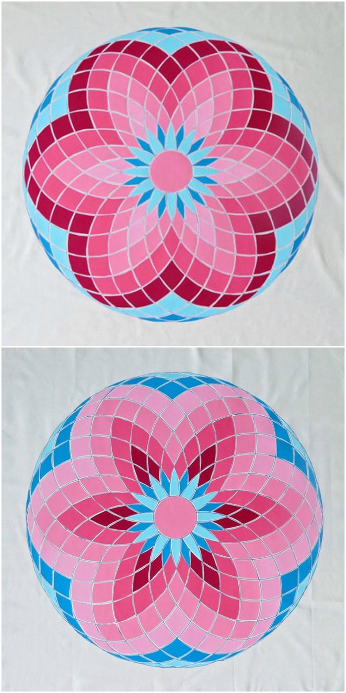Mosaic quilt-same design, different colorways