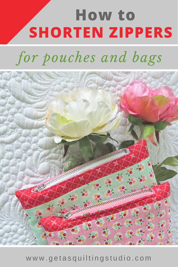 How to shorten zippers for pouches and bags