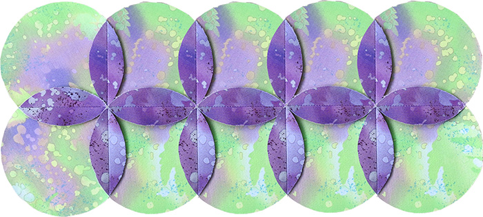 Fabric Folded Flowers Quilt