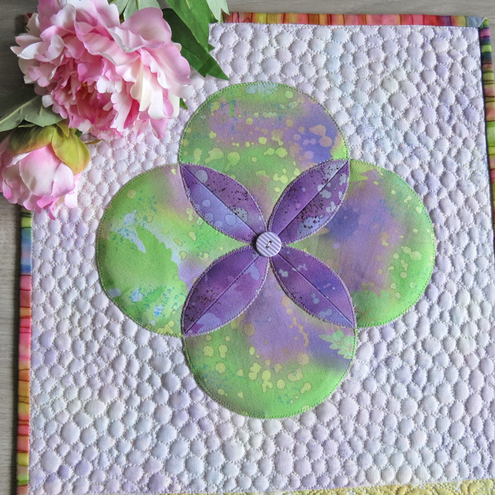 Fabric Folded Flowers Quilt
