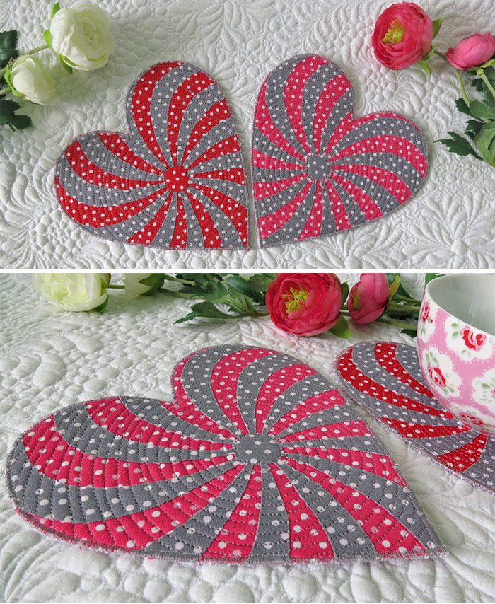 Free Heart Pattern for Coasters