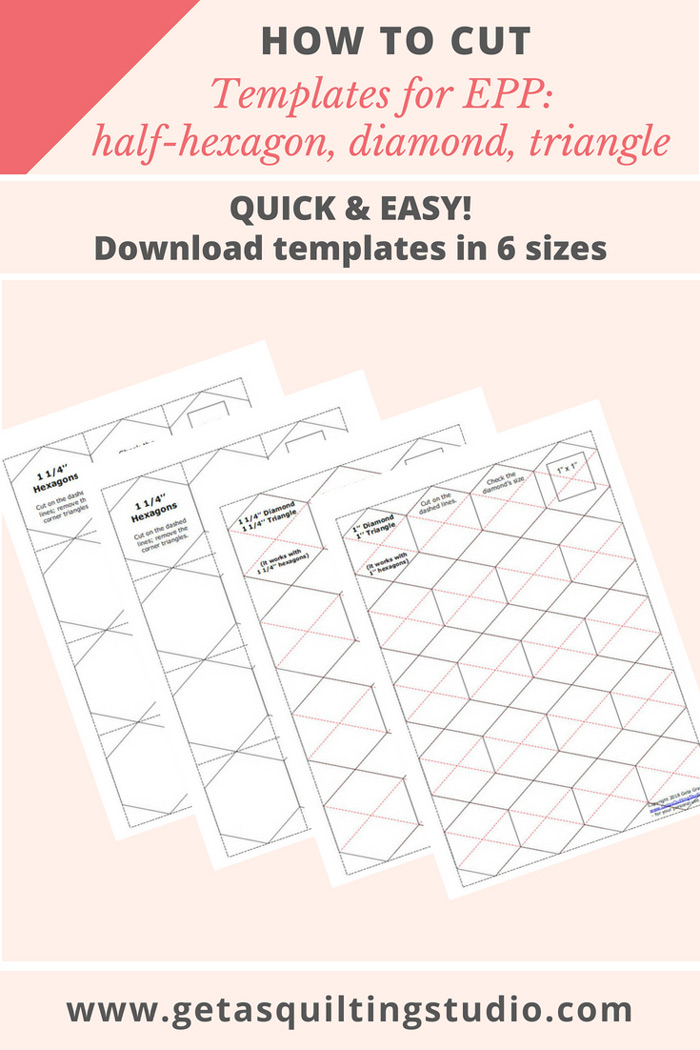 2 Printable Basic Shapes for English Paper Piecing EPP Pieces Dowloadable  Download Templates Patchwork (Instant Download) 