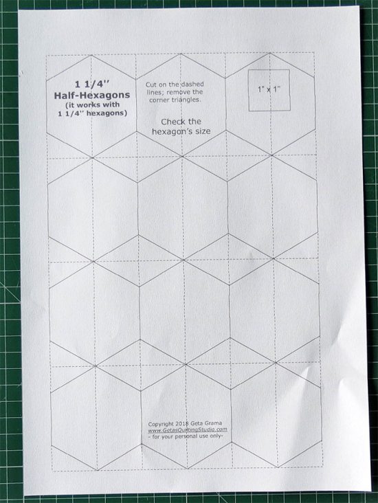 Templates for English paper piecing - Geta's Quilting Studio