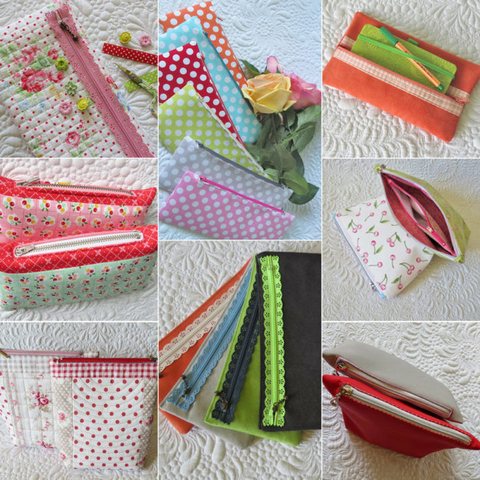 Use this pouch pattern bundle and learn to sew pouches.