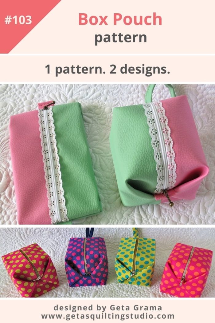 Box Pouch Pattern - Geta's Quilting Studio