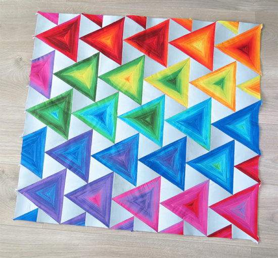 English paper pieced triangle quilt pattern - Geta's Quilting Studio