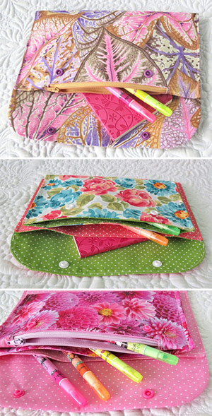 Quick and easy snap pouch pattern - Geta's Quilting Studio