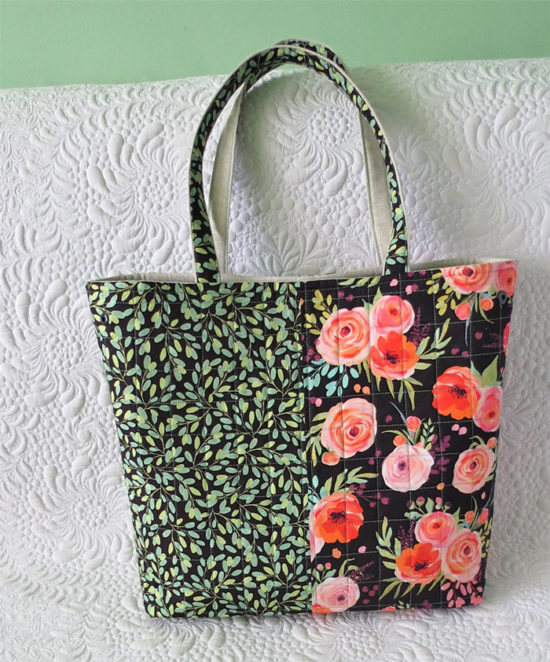 Simple tote bag pattern - Geta's Quilting Studio